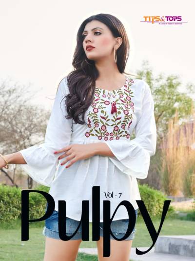Pulpy Vol 7 By Tips & Tops Fancy Embroidered Short Top Collection
